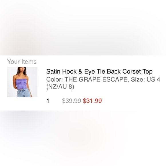 Glassons corset top purple - Picture 5 of 5